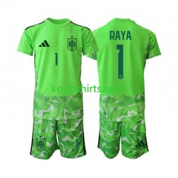 WK 2026 Spanje Doelman Tenue Kinder Voetbalshirts David Raya 1 6th Green color Korte Mouwen