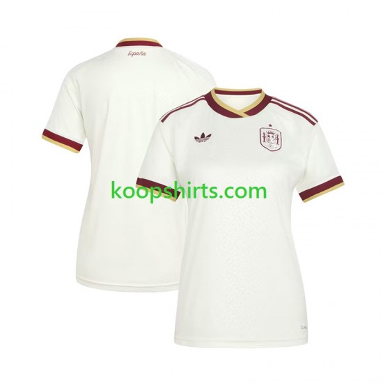 WK 2026 Spanje Uit Tenue Dames Voetbalshirts Korte Mouwen
