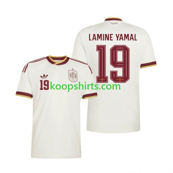WK 2026 Spanje Uit Tenue Heren Voetbalshirts Lamine Yamal 19 Korte Mouwen