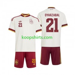 WK 2026 Spanje Uit Tenue Kinder Voetbalshirts Mikel Oyarzabal 21 Korte Mouwen