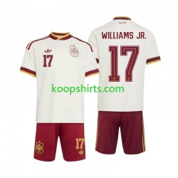 WK 2026 Spanje Uit Tenue Kinder Voetbalshirts Nico Williams 17 Korte Mouwen