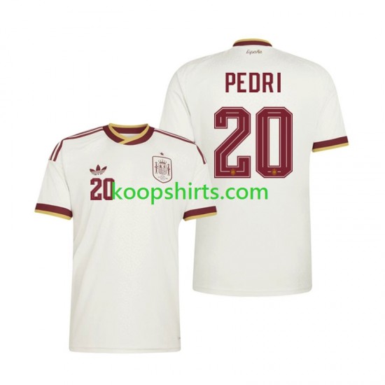 WK 2026 Spanje Uit Tenue Heren Voetbalshirts Pedri 20 Korte Mouwen