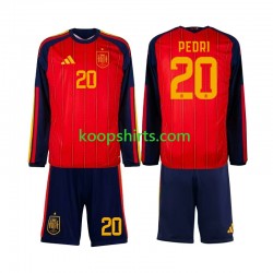 WK 2026 Spanje Thuis Tenue Kinder Voetbalshirts Pedri 20 Lange Mouwen