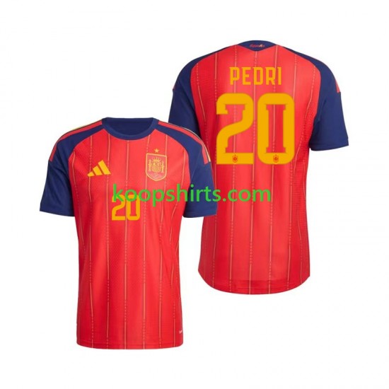 WK 2026 Spanje Thuis Tenue Heren Voetbalshirts Pedri 20 Korte Mouwen
