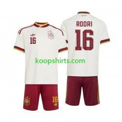 WK 2026 Spanje Uit Tenue Kinder Voetbalshirts Rodri 16 Korte Mouwen