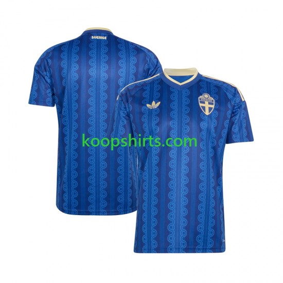 WK 2026 Zweden Uit Tenue Heren Voetbalshirts Korte Mouwen