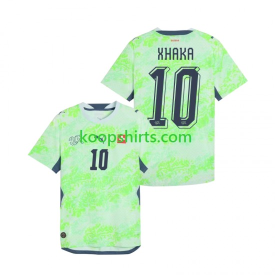 WK 2026 Zwitserland Uit Tenue Heren Voetbalshirts Granit Xhaka 10 Korte Mouwen