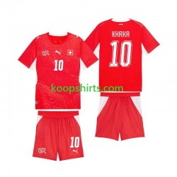 WK 2026 Zwitserland Thuis Tenue Kinder Voetbalshirts Granit Xhaka 10 Korte Mouwen