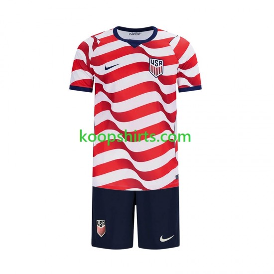 WK 2026 USA Thuis Tenue Kinder Voetbalshirts Korte Mouwen