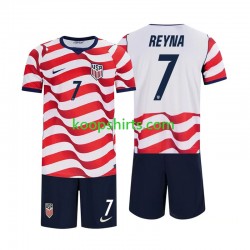 WK 2026 USA Thuis Tenue Kinder Voetbalshirts Giovanni Reyna 7 Korte Mouwen