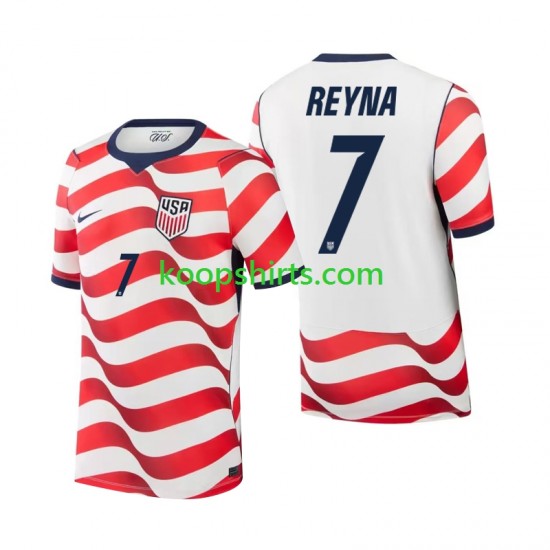 WK 2026 USA Thuis Tenue Heren Voetbalshirts Giovanni Reyna 7 Korte Mouwen