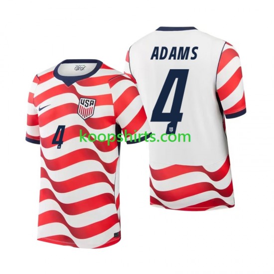 WK 2026 USA Thuis Tenue Heren Voetbalshirts Tyler Adams 4 Korte Mouwen