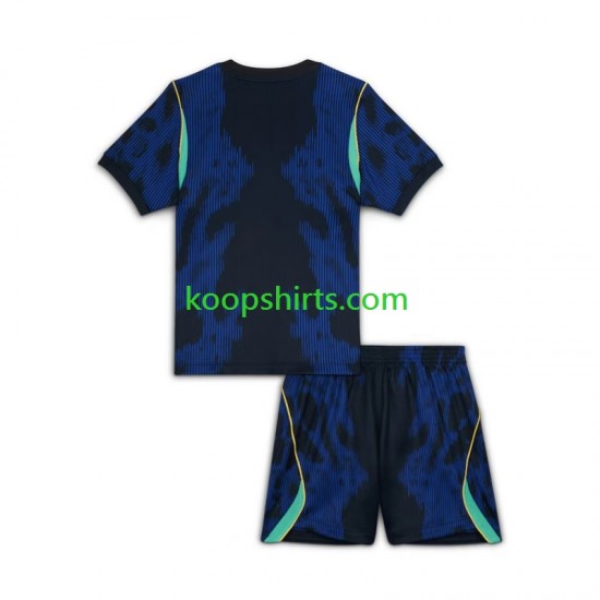 WK 2026 Brazilië Uit Tenue Kinder Voetbalshirts Korte Mouwen