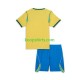 WK 2026 Brazilië Thuis Tenue Kinder Voetbalshirts Korte Mouwen