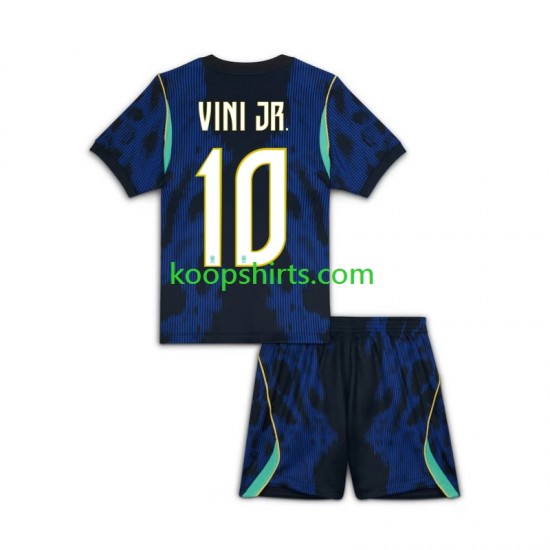 WK 2026 Brazilië Uit Tenue Kinder Voetbalshirts Vinicius Junior 10 Korte Mouwen