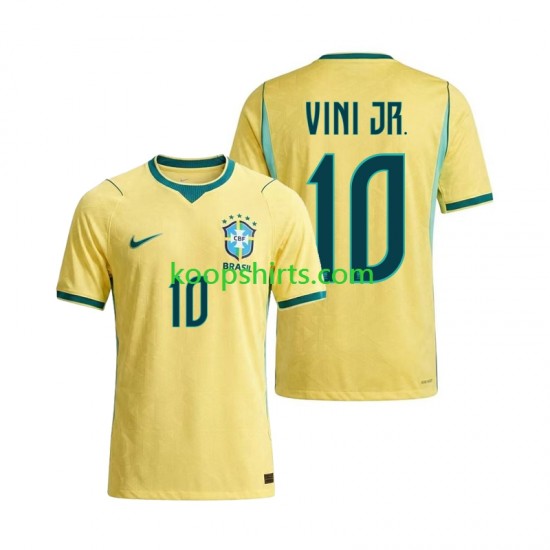 WK 2026 Brazilië Thuis Tenue Heren Voetbalshirts Vinicius Junior 10 Korte Mouwen