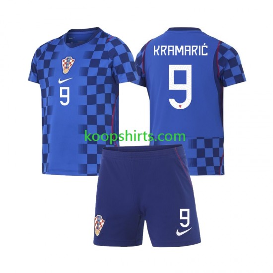 WK 2026 Kroatië Uit Tenue Kinder Voetbalshirts Andrej Kramaric 9 Korte Mouwen
