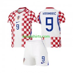 WK 2026 Kroatië Thuis Tenue Kinder Voetbalshirts Andrej Kramaric 9 Korte Mouwen