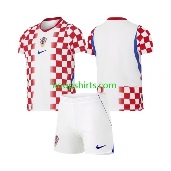WK 2026 Kroatië Thuis Tenue Kinder Voetbalshirts Korte Mouwen