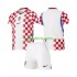 WK 2026 Kroatië Thuis Tenue Kinder Voetbalshirts Korte Mouwen