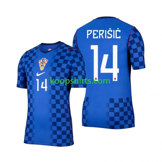WK 2026 Kroatië Uit Tenue Heren Voetbalshirts Ivan Perisic 14 Korte Mouwen