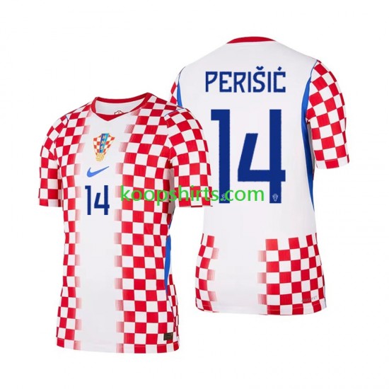 WK 2026 Kroatië Thuis Tenue Heren Voetbalshirts Ivan Perisic 14 Korte Mouwen