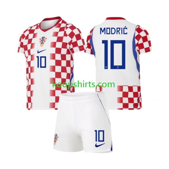 WK 2026 Kroatië Thuis Tenue Kinder Voetbalshirts Luka Modric 10 Korte Mouwen