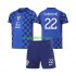 WK 2026 Kroatië Uit Tenue Kinder Voetbalshirts Luka Vuskovic 22 Korte Mouwen
