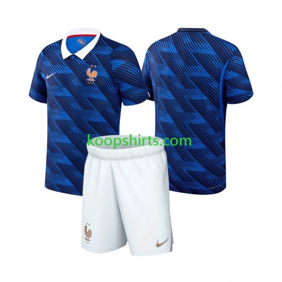 WK 2026 Frankrijk Thuis Tenue Kinder Voetbalshirts Korte Mouwen
