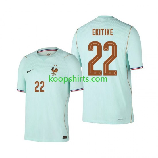 WK 2026 Frankrijk Uit Tenue Heren Voetbalshirts Hugo Ekitike 22 Korte Mouwen