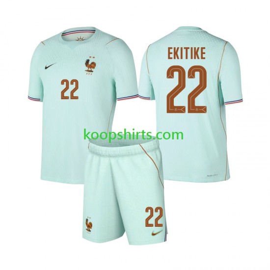 WK 2026 Frankrijk Uit Tenue Kinder Voetbalshirts Hugo Ekitike 22 Korte Mouwen