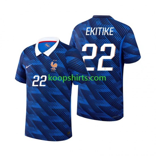WK 2026 Frankrijk Thuis Tenue Heren Voetbalshirts Hugo Ekitike 22 Korte Mouwen
