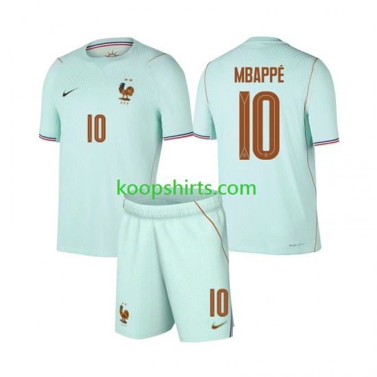 WK 2026 Frankrijk Uit Tenue Kinder Voetbalshirts Kylian Mbappe 10 Korte Mouwen