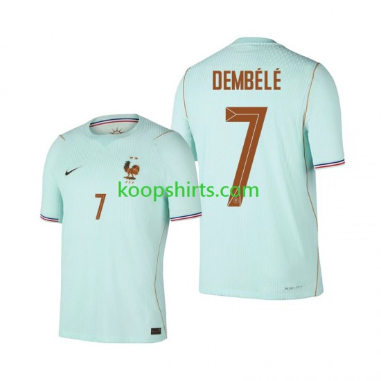 WK 2026 Frankrijk Uit Tenue Heren Voetbalshirts Ousmane Dembele 7 Korte Mouwen
