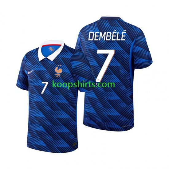 WK 2026 Frankrijk Thuis Tenue Heren Voetbalshirts Ousmane Dembele 7 Korte Mouwen