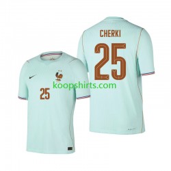WK 2026 Frankrijk Uit Tenue Heren Voetbalshirts Rayan Cherki 25 Korte Mouwen