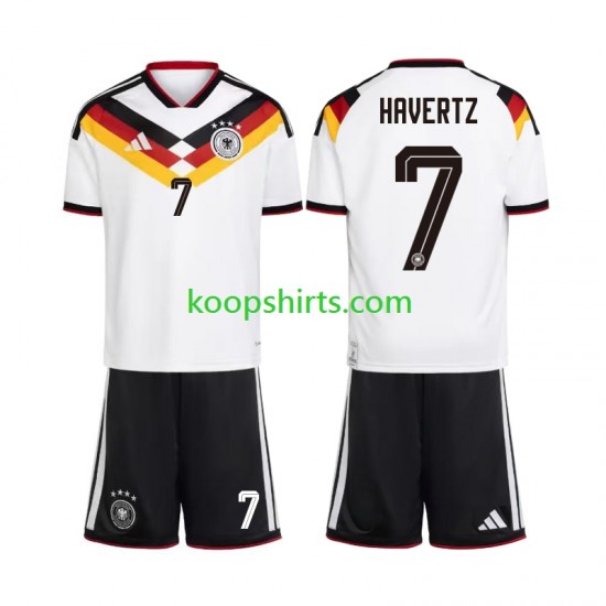 WK 2026 Duitsland Thuis Tenue Kinder Voetbalshirts Kai Havertz 7 Korte Mouwen