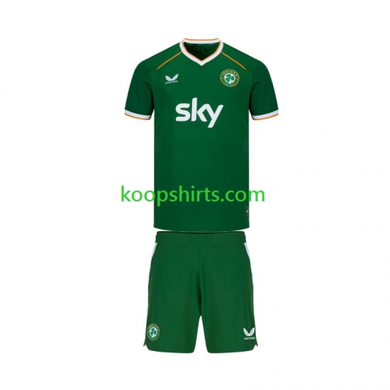 Ierland Thuis Tenue Kinder Voetbalshirts 2026 Korte Mouwen
