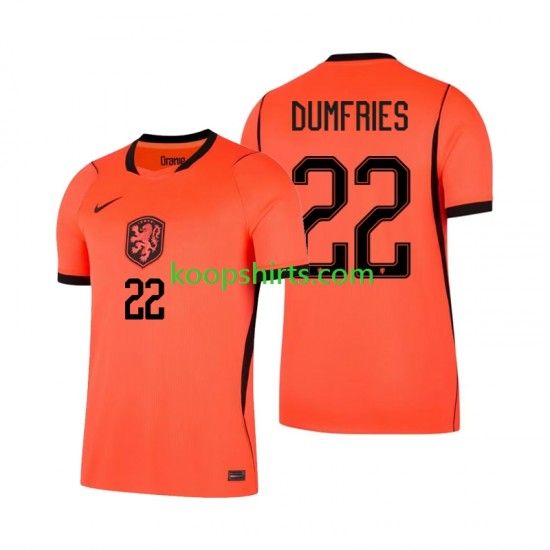 WK 2026 Nederland Thuis Tenue Heren Voetbalshirts Denzel Dumfries 22 Korte Mouwen