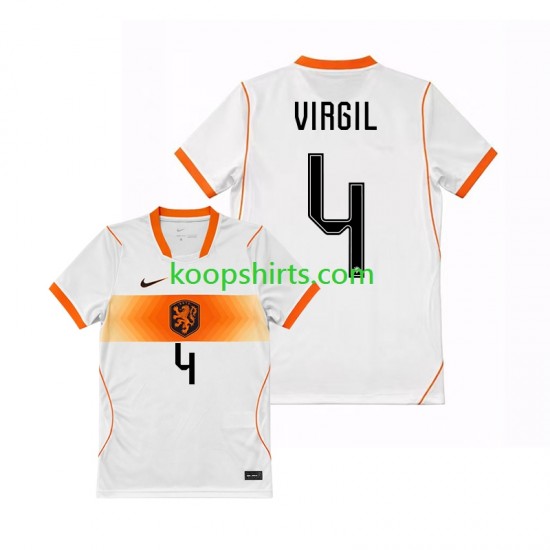 WK 2026 Nederland Uit Tenue Heren Voetbalshirts Virgil van Dijk 4 Korte Mouwen