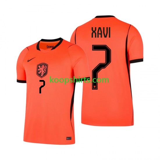 WK 2026 Nederland Thuis Tenue Heren Voetbalshirts Xavi Simons 7 Korte Mouwen