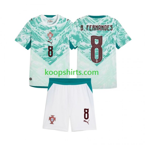 Portugal Uit Tenue Kinder Voetbalshirts Bruno Fernandes 8 2026 2027 Korte Mouwen