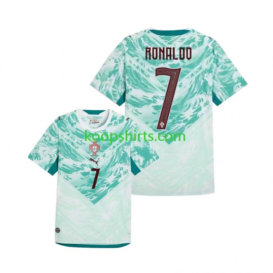 Portugal Uit Tenue Heren Voetbalshirts Cristiano Ronaldo 7 2026 2027 Korte Mouwen