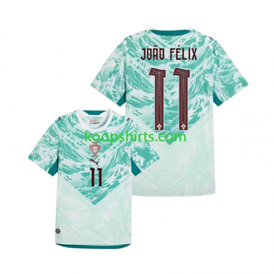 WK 2026 Portugal Uit Tenue Heren Voetbalshirts Joao Felix 11 Korte Mouwen