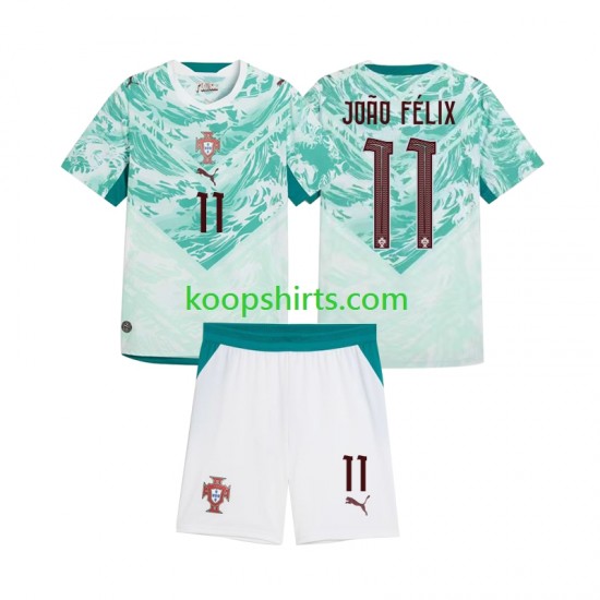 Portugal Uit Tenue Kinder Voetbalshirts Joao Felix 11 2026 2027 Korte Mouwen