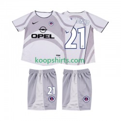 AC Milan Retro Uit Tenue Kinder Voetbalshirts RONALDINHO 21 2001 2002 Korte Mouwen