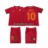 AS Roma Retro Thuis Tenue Kinder Voetbalshirts Totti 10 2017-2018 Korte Mouwen