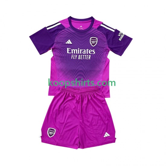Arsenal Doelman Derde Tenue Kinder Voetbalshirts 2025-2026 Korte Mouwen