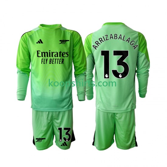 Arsenal Doelman Uit Tenue Kinder Voetbalshirts Kepa Arrizabalaga 13 2025-2026 Lange Mouwen