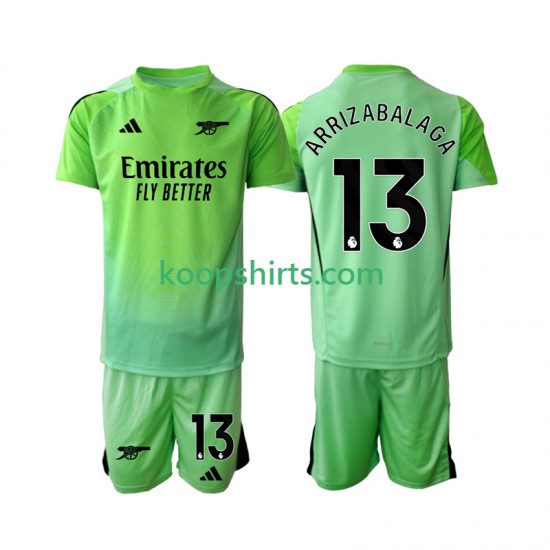 Arsenal Doelman Uit Tenue Kinder Voetbalshirts Kepa Arrizabalaga 13 2025-2026 Korte Mouwen
